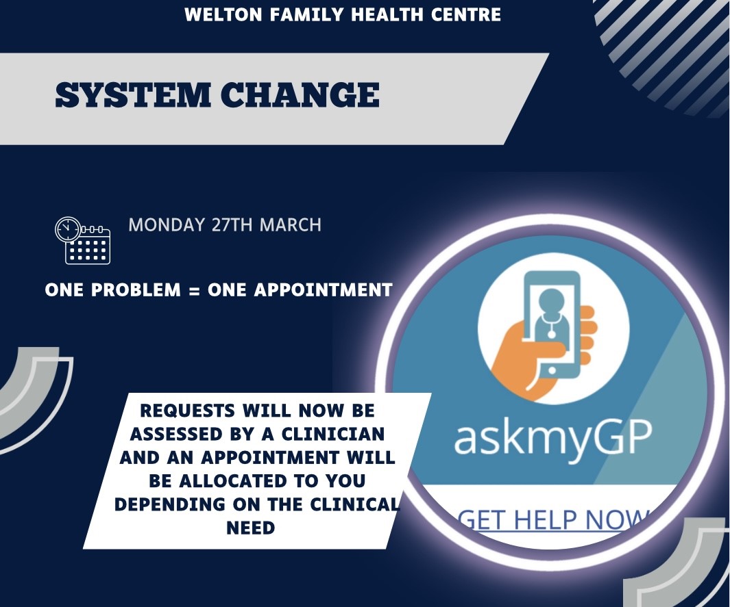 AskmyGP System Change From MONDAY 27TH MARCH 2023 Welton Family askmygp-system-change-from-monday-27th-march-2023-welton-family